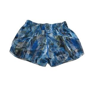 Lululemon Tracker Shorts 4" In Sun Dazed Multi Blue/Black Night
